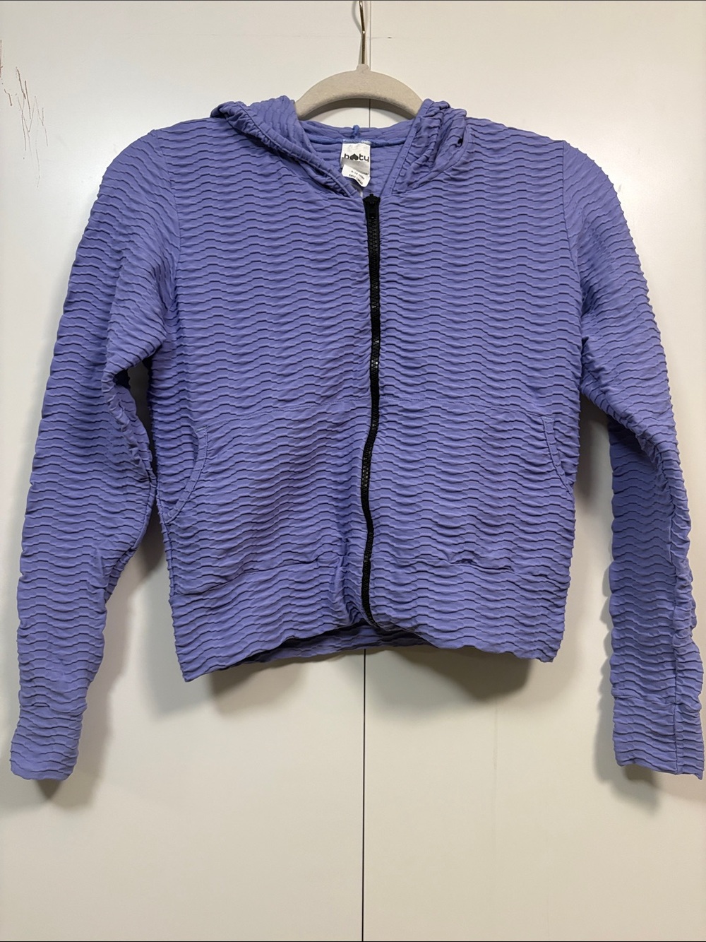 Booty by Brabants textured zip-up hoodie lavender Junior 8-12 years
